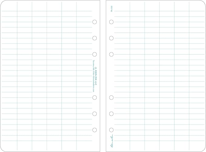 Rite in the Rain Weatherproof Loose Leaf Paper, 4.625" x 7", 32# White, Level Pattern, 100 Sheet Pack (No. 312)