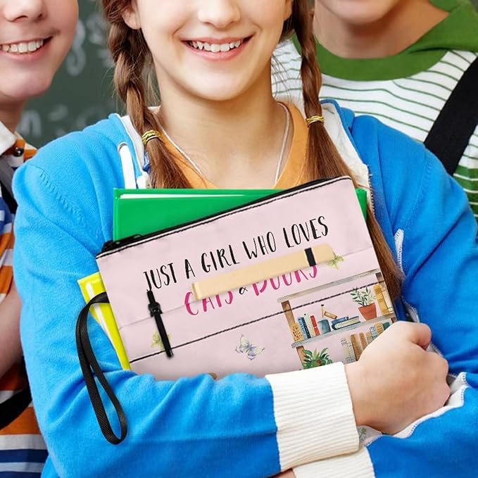 COEQINE Just Girls Who Like Book Covers for Hardcover Decorative Protection Book Sleeves Cover with Zipper Book Covers for Paperback 9x11 Inch