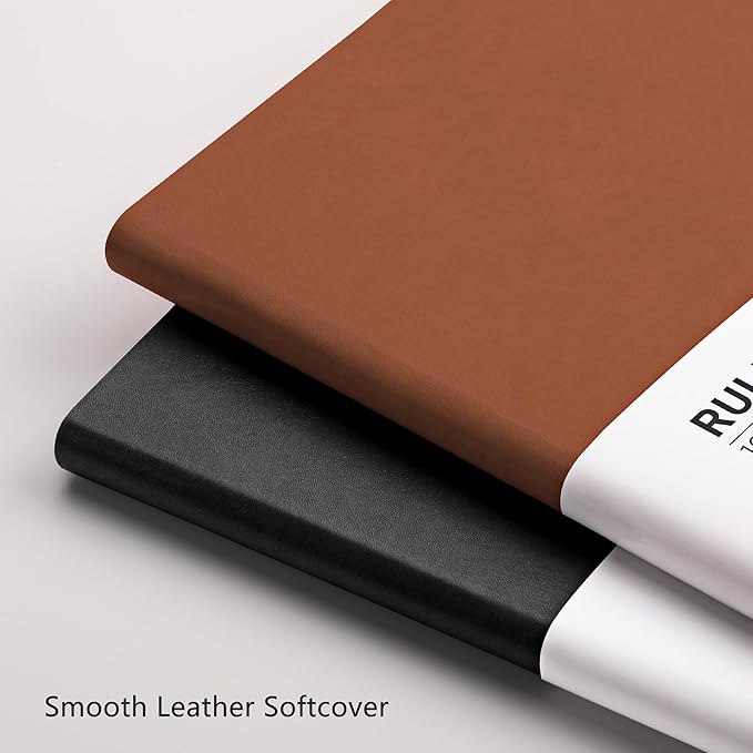 RETTACY Journaling Notebooks, A4 Lined Notebook Journal with 320 Pages, 8.5" × 11", Large Size, Notebook Journal for Work, School, Writing, Leather Softcover, 100 GSM Thick Paper (Brown)