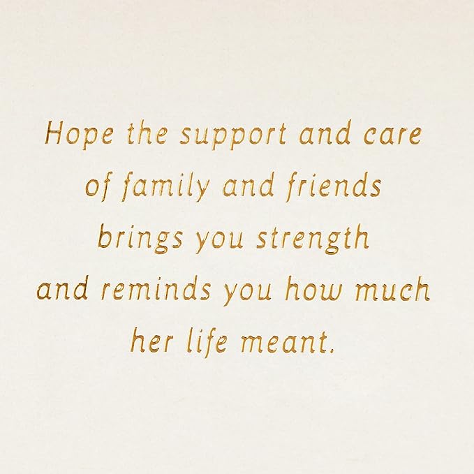 Hallmark Sympathy Card for Loss of Mom (A Mom's Love Never Ends)
