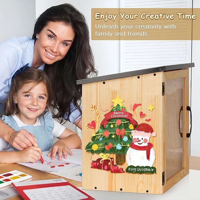 Outdoor Library Box Literature Exchange Box Outdoor Book Storage Little Wood Cabinet for DIY, Neighborhoods Community and Schools Sharing Books, Literature and Newspapers(13x11x16.5 Inch)