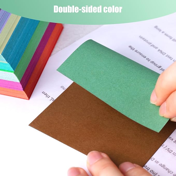 Colored Index Cards 3 x 5 Inch, 200 Pack Blank Flash Cards, 8 Assorted Colors, for School Classroom Supplies, Work Supplies