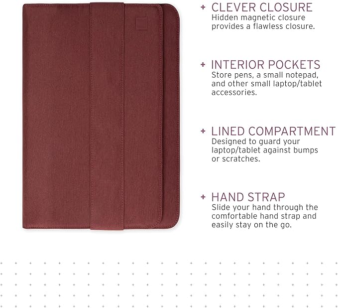 [U] by UAG Mouve 16-inch Laptop Sleeve Sleek & Modern Padded Protective Carrying Case Snug Tailor Fit, up to 16-inch Devices, Compatible with MacBook Pro, Aubergine