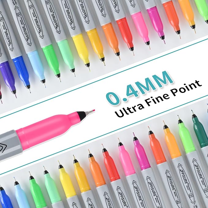 Permanent Markers, Ultra Fine Point Markers Set,48 Assorted Colors Work on Wood, Plastic, Paper, Metal, Stone, Glass for the Artist、Kids、Adult, 48 Count
