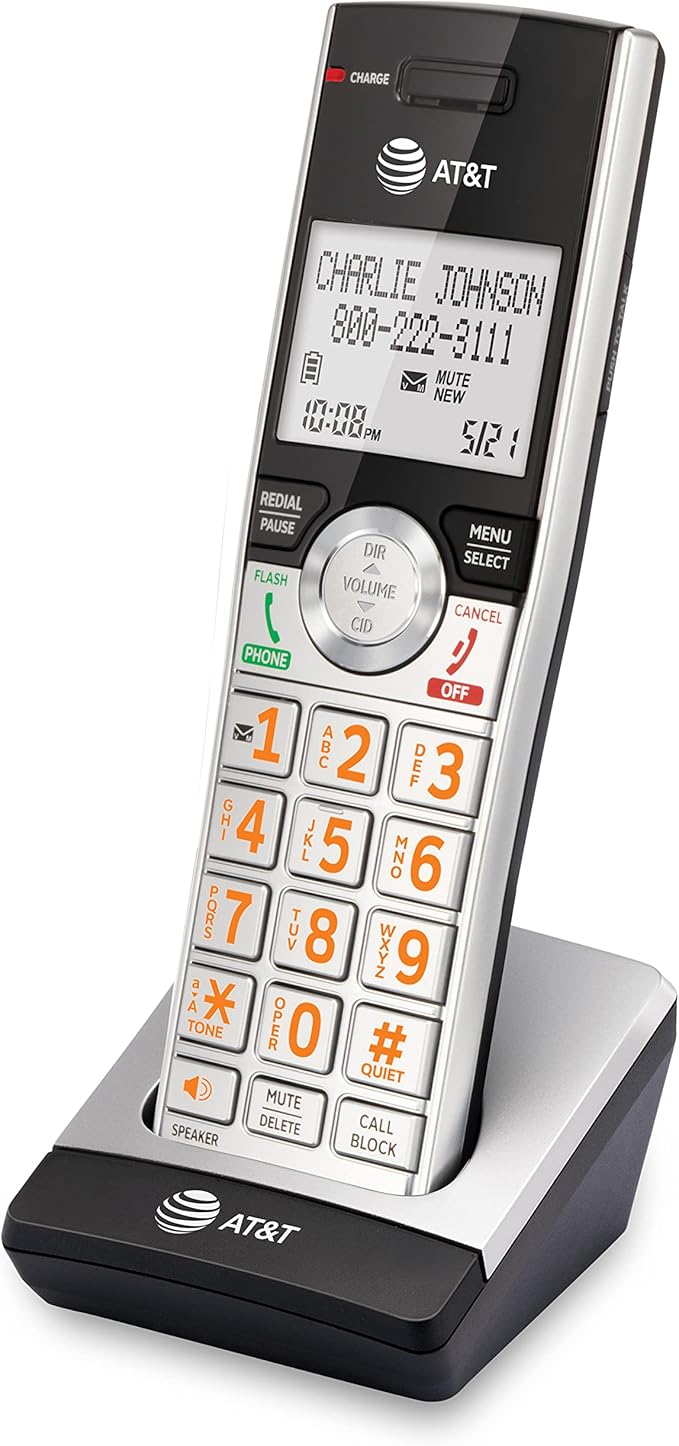 AT&T CL80107 Additional Handset for CL82x07, CL82x57, CL82x67, CL83x07, CL84x07 Series Cordless Phone