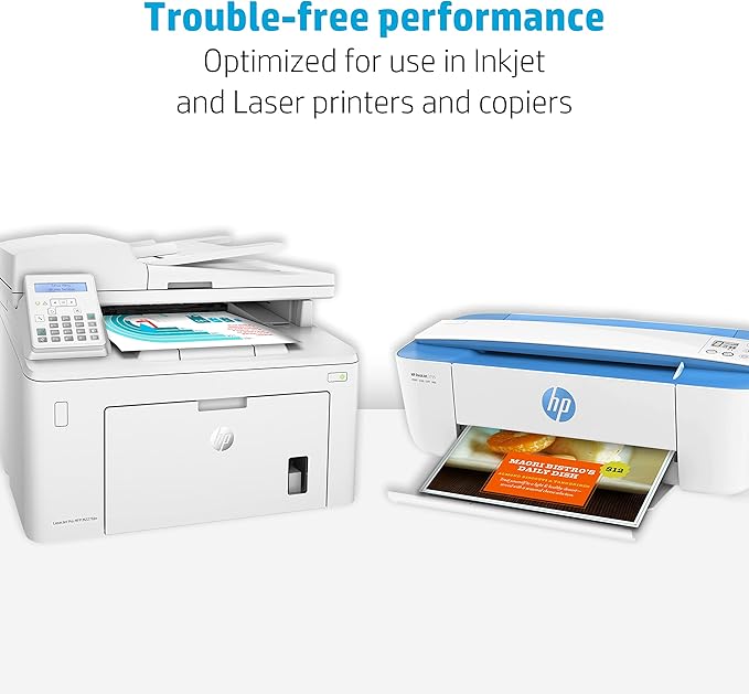 HP Papers | 8.5 x 11 Paper | Premium 28 lb | 5 Ream Case - 2500 Sheets | 100 Bright | Made in USA - FSC Certified | 205200C