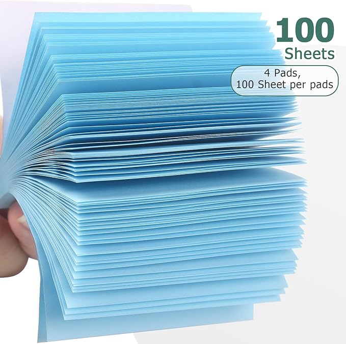 Sticky Notes 3x3 Self-Stick Notes Bright Colors Sticky Notes 4 Pads 100 Sheets/Pad (Light Blue)
