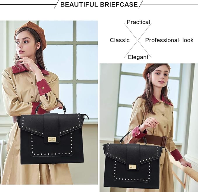EaseGave 15.6 Inch Laptop Briefcase for Women