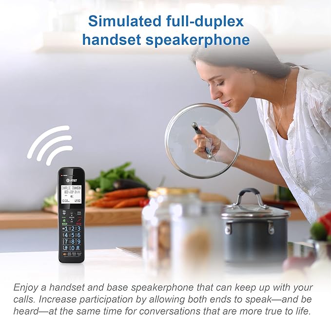 AT&T GL2113-31 Cordless Phone with Smart Call Blocker, Bluetooth Connect to Cell, Answering Machine, Full-Duplex Speakerphone