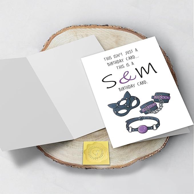 Cat Mask Birthday Card for Him Her, Cheek Birthday Card for Boyfriend Girlfriend, Funny Sm Birthday Card