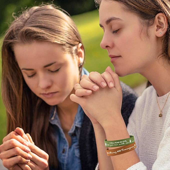 Unittype 240 Pcs Christian Silicone Bracelets Bulk Scripture Gifts Bible Verse Rubber Wristbands Religious Church Gifts for Women Men Party Favors Birthday Easter Baptism Gifts(Retro Color)