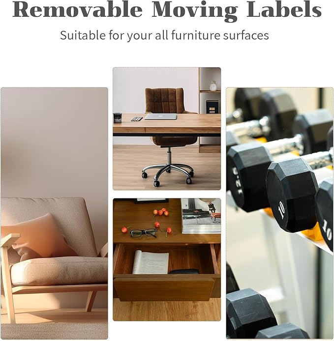 600 Pcs 2” x 3’’ Removable Home Moving Box Packing Labels for 1/2/3/4 Bedroom Rooms, 9 Designs Pre-Printed Color-Coded Moving Stickers Including Fragile 、Heavy and Blank Moving Labels for Boxes