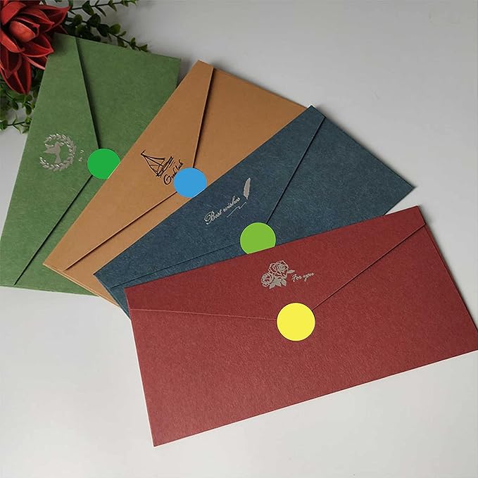 PARLAIM 4 Rolls 4000PCS 3/4" Round Circle Color-Code Dot Stickers,4 Color Style Colorful Coding Label Sticker for Home Office Classroom