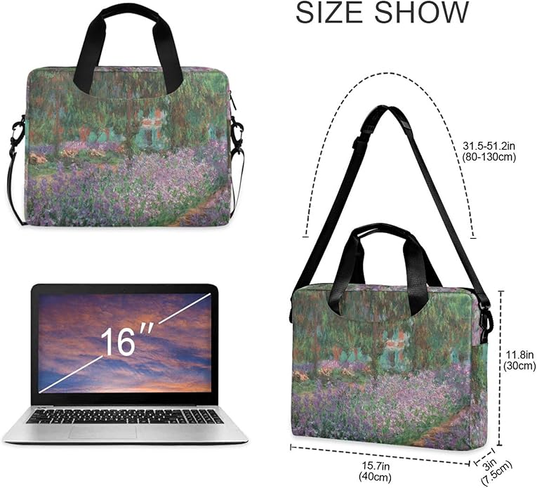 WIHVE Laptop Shoulder Bag 15 14 13inch Laptop Case Bag for Women Men