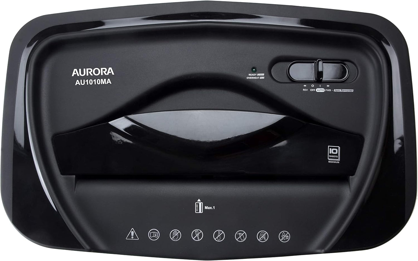 Aurora AU1010MA High-Security 10-Sheet Micro-Cut Paper, Credit Card Shredder, Large 5.2-Gals Basket with Easy Lifting Handle