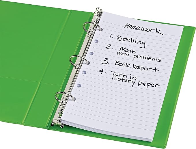 Avery Mini Binder Filler Paper, College Ruled, 5-1/2" x 8-1/2", 100 Sheets Per Pack, 4 Packs (14230)