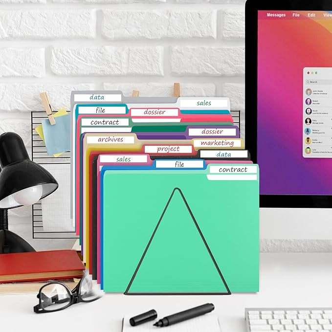 File Folder,1/3 Cut Tab,Beige Letter Size,Great for Organizing and Easy File Storage,18 Per Box