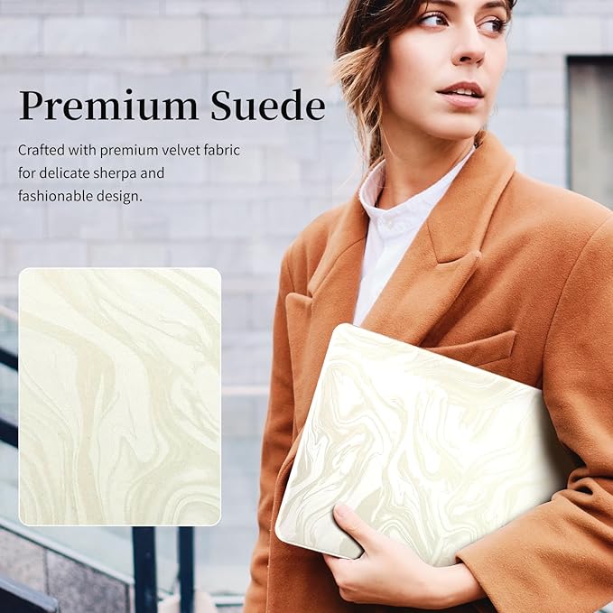 Velvet White Ripple Design for MacBook Pro 13 inch Case A2338 A2289 A2251 A2159 A1989 A1708 A1706 (2024-2016)