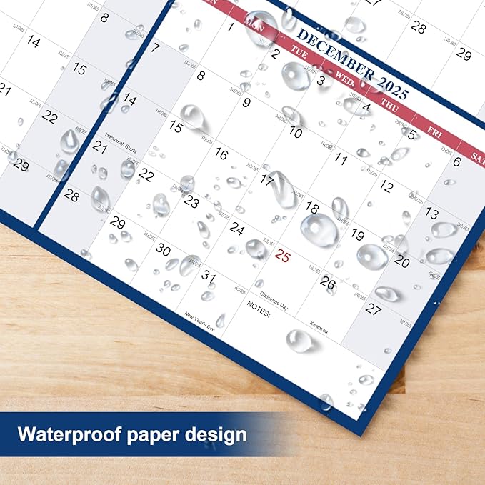 2025 Wall Calendar 32"x48" Wet & Dry Erase Calendar for Wall - Large Yearly Planner 12 Months, 2-Sided Reversible Horizontal Vertical Calendar January to December for Home Office School