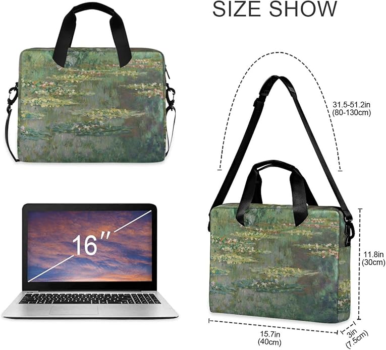 WIHVE Laptop Shoulder Bag 15 14 13inch Laptop Case Bag for Women Men