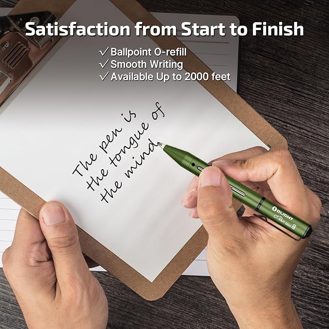 OLIGHT O'Pen Mini 2 Ballpoint Pen and Pencil in One, Replaceable EDC Refill and Pencil Tip, Smooth Writing, for Office, Working, Writing (OD Green)