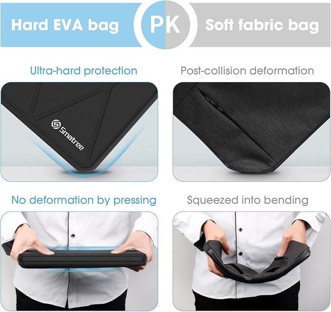 Smatree Hard Laptop Sleeve Case Compatible for 15.6 inch ASUS Vivobook S 15 (S5507) Copilot+ PC, ASUS Vivobook Pro 15 OLED (K6502), for MSI Prestige 15 A12UD/A12SC, MSI Modern 15A10/15A11/15A5/15B11M