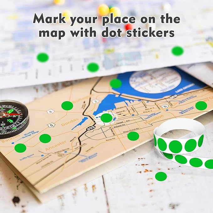 PARLAIM 3/4 Inch Roll Color Coding Labels,4000 per/4 Rolls Round Adhesive Color Coding Circle Dot Stickers for Office Home (Green)