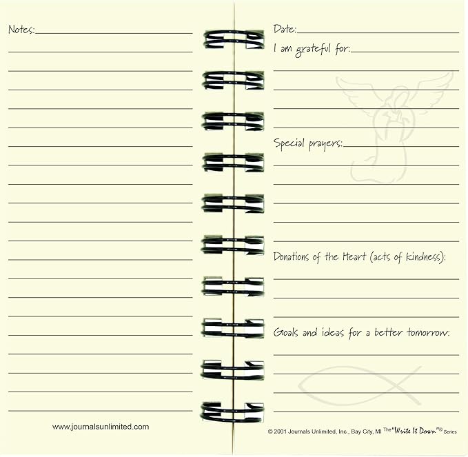 Write it Down series by Journals Unlimited, Guided Journal, Daily Devotions, A Prayer Journal, Mini-Size 3”x5.5”, Kraft Hard Cover, Made in USA