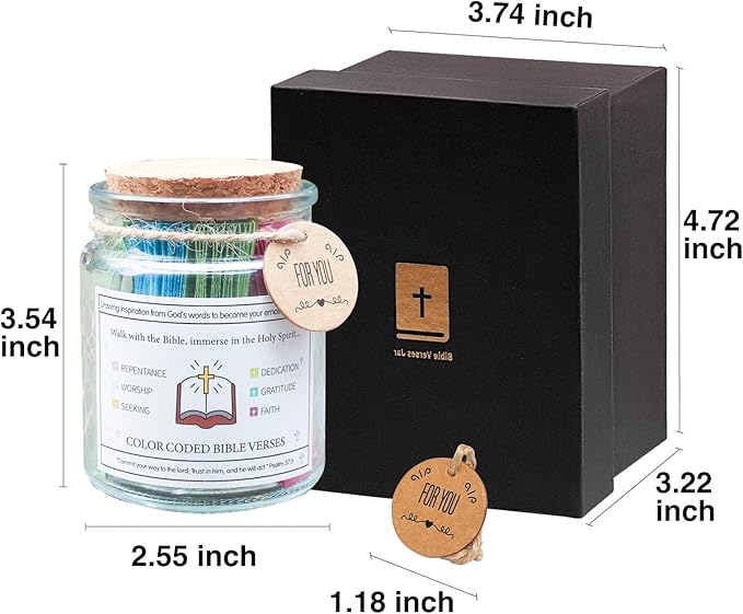 Bible Verse Jar，The Hope Jar Bible Verses，Religious Gifts for Women，Christian Gifts for Women Men，Scripture Prayer Cards Holy Jar，Faith Based Gift Religious Gift for Spiritual Connection