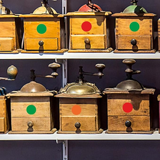 Dot Stickers,Pack of 2400 Round Color Coding Circle Dots Stickers Labels (3/4",Red)