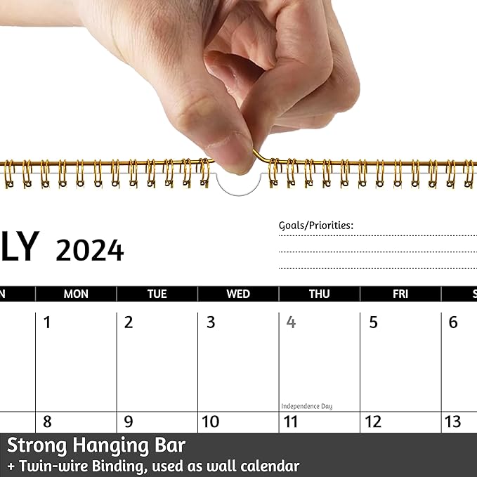Wall Calendar 2025 – Calendar 2025 Wall, 12 Monthly Calendar, Jan 2024 - Dec 2025, 11.5 x 14.5 In, 2025 Calendar with Large Blocks, Thick Paper, Holidays, To-do ＆ Notes, Great for Organizing