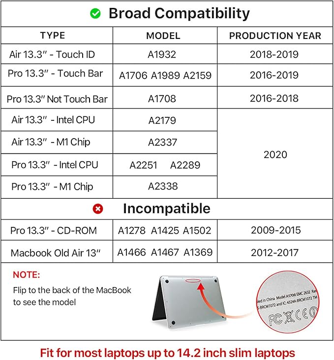 Top Grain Leather 13.3" Slim Laptop Zipper Folio Case Bag, Retro Design Handmade & 2 Pockets, Compatible with MacBook Pro 13.3" MacBook Air M1/M2 ZENBOOK 13.3" & Other PC, Coffee 13.3 Inch