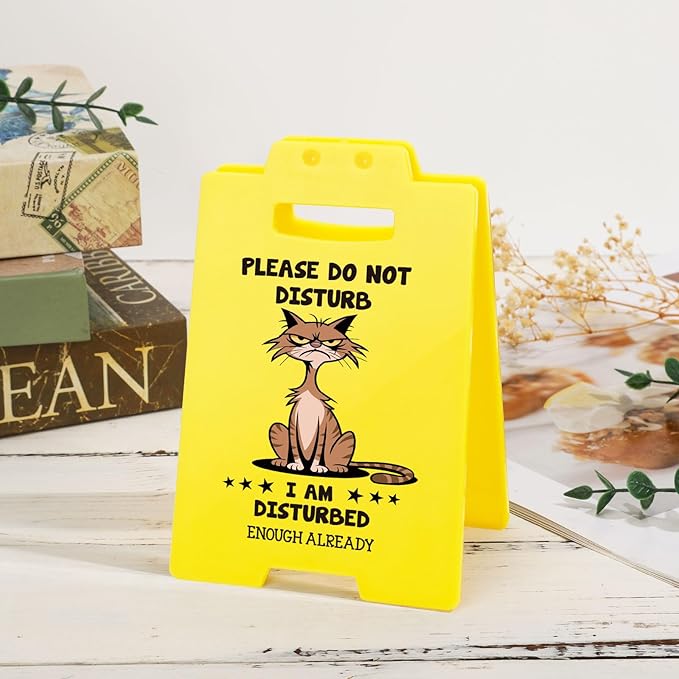 MBL Funny Team Office Gifts - PLEASE DO NOT DISTURB, Funny Fun Gag Desk Sign Cubicle Decor for Coworker Teammate Employee Boss Birthday Christmas White Elephant Under 10 Dollar
