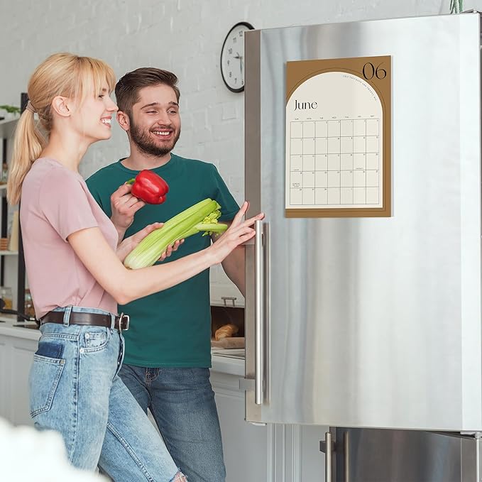 Aesthetic 2025-2026 Magnetic Fridge Calendar - Runs from January 2025 Until July 2026 - The Perfect Monthly Refrigerator Calendar With Minimal Designs for Easy Organizing