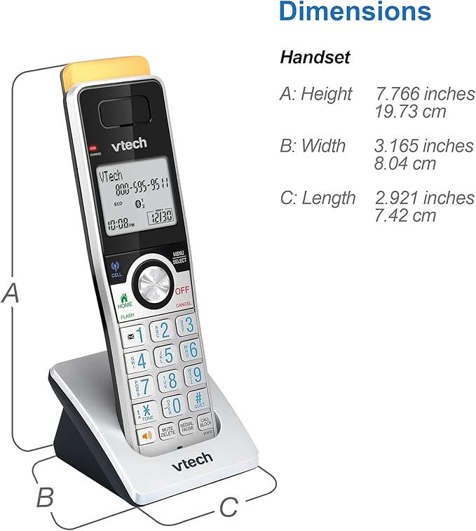 VTech IS8121-4 Super Long Range up to 2300 Feet DECT 6.0 Bluetooth 4 Handset Cordless Phone for Home with Answering Machine, Call Blocking, Connect to Cell, Intercom and Expandable to 5 Handsets
