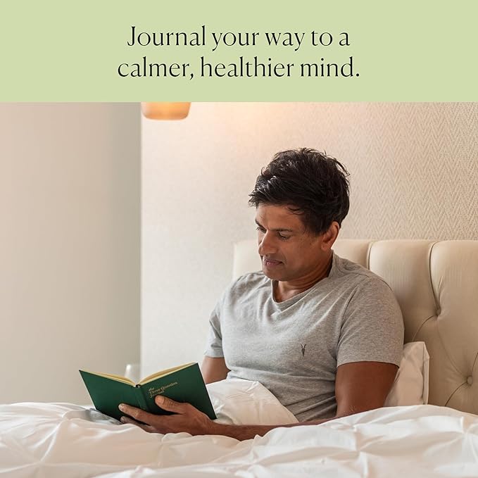 The Three Question Journal Dr. Rangan Chatterjee - Daily Gratitude Journal 2025 for Mindfulness, Stress Relief, Guided Journal for Daily Mental Wellness Personal Growth - Green - Intelligent Change