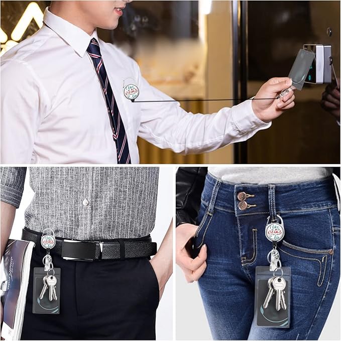 Phlebotomy Haematology Nurse Badge Reel Retractable with 360 Degrees Rotate Carabiner Clip Heavy Duty, ID Badge Holder with Detachable Lanyard, Funny ID Holder ID Clip Name Badge Clip Keychain