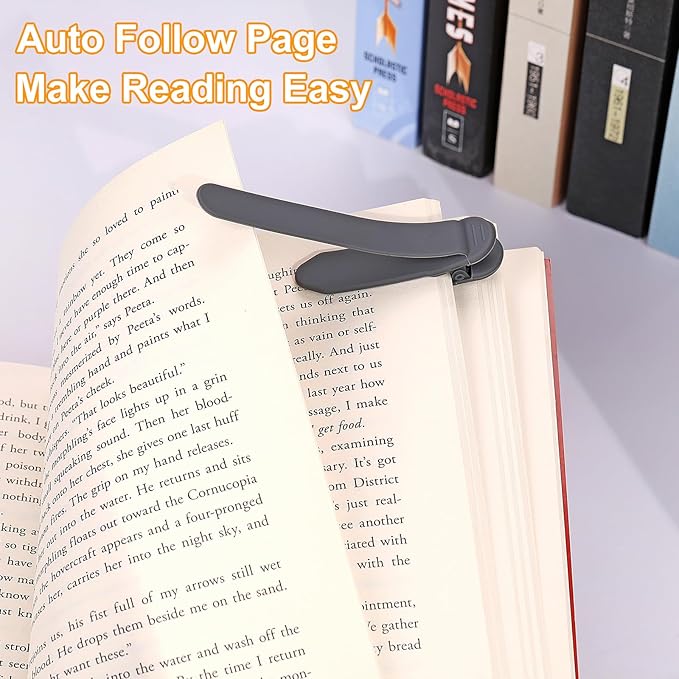 3Pcs Automatic Bookmark, Silicone Smart Book Marks for Reading Women, Men, Kids,Cute Unique Book Markers Bookmark Clip Reading Accessories Gifts for Book Lovers (1 Dark Grey+1 Light Grey+1 Beige)