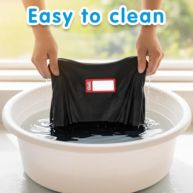 Chell Black Fabric Jumbo Book Covers 9"x11", Book Sox Up to 10"x12.5", Textbook Covers, Stretchable and Reusable Book Protector, Pack of 2