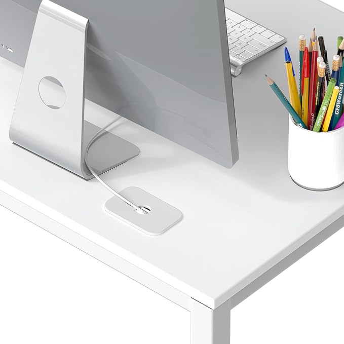 SHW 48-Inch Commercial-Grade Office Computer Desk, White