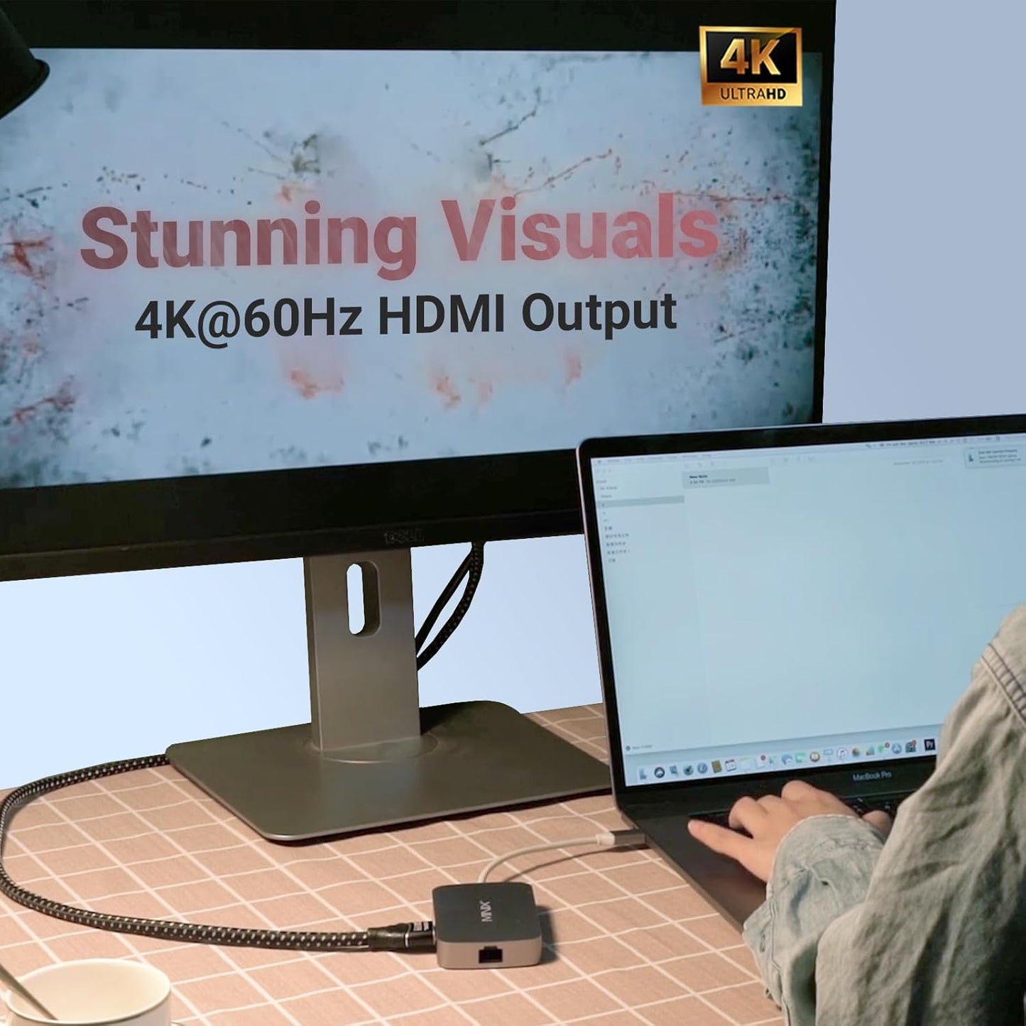 MINIX USB C Adapter, 7 in 1 USB C Hub Muliport Adapter 4K HDMI,Gigabit Ethernet, 2 USB 3.0, 100W PD Charging, SD/TF Card Reader, Compatible with MacBook Pro/Air, iPad Air/Pro, iMac, Laptop, PC