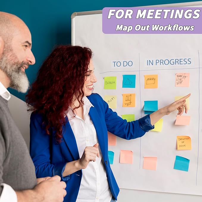 36 PCS Sticky Notes Bulk 3x3 Inch Colorful Sticky Notes 75 Sheets/Pad 12 Colors, Adhesive Sticking Self-Stick Multicolor Memo Note Pads for Teacher Student School Office Meeting Blank Desk Pads