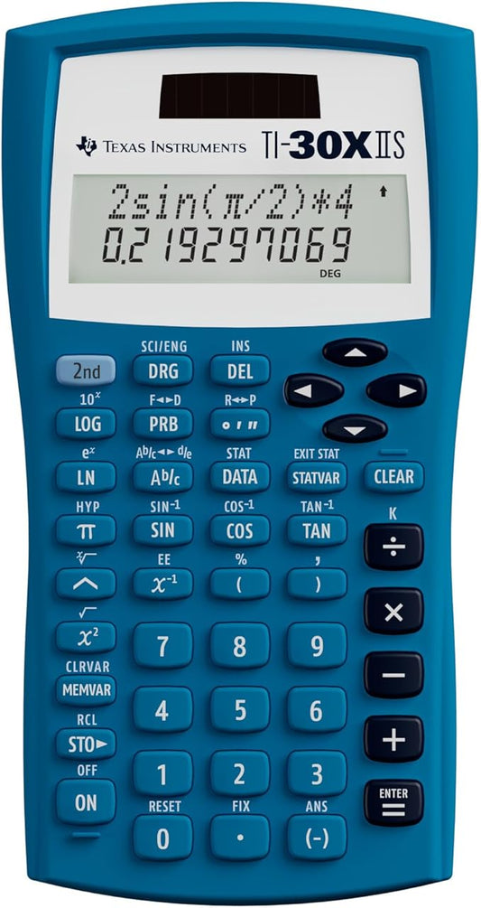 Texas Instruments TI-30XIIS Scientific Calculator, Blue