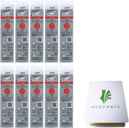 Uni Jetstream Edge 0.28mm Red Ink 10 Refills (SXR20328.15), Sticky Notes Value Set