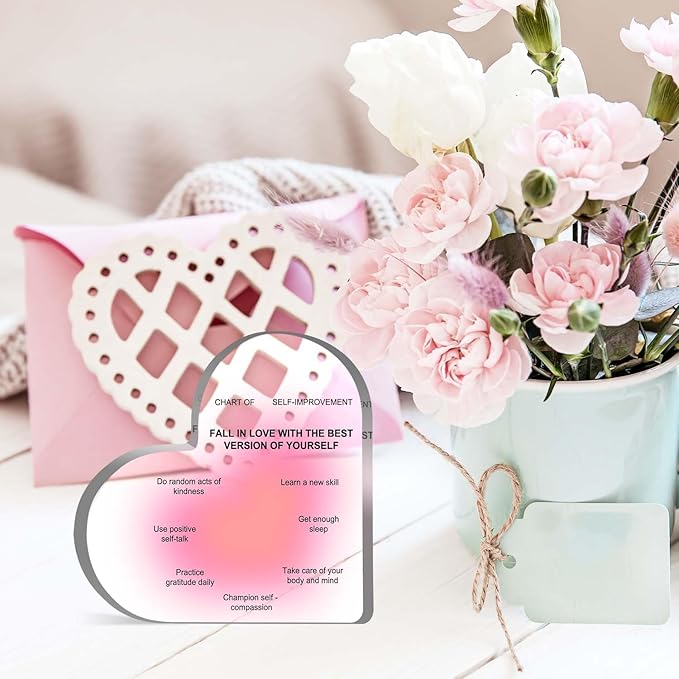 Mental Health Decor, Psychotherapy Affirmations Heart Acrylic Sign, Therapy Anxiety Decor Sign, Therapy Mental Health Decorations, Mental Health Gifts for Social Worker Classroom School Counseling