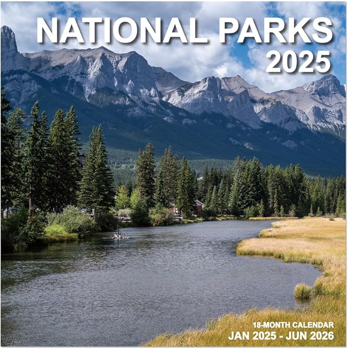 Calendar 2025, National Parks Calendar 2025-2026 from January 2025 - June 2026, 12" x 24" Opened 18 Months Calendar, Full Page Months Thick & Sturdy Paper for Gift Perfect Calendar Organizing & Planning