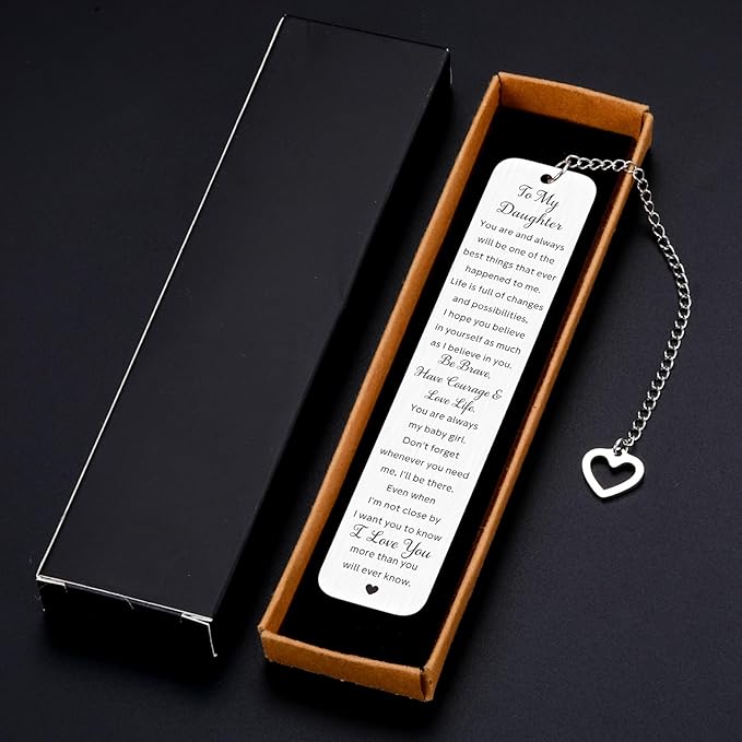 16th 18th 21st Birthday Gifts for Daughter from Mom Dad Christmas Stocking Stuffers for Teen Girls, Daughter Gifts from Mom Inspirational Bookmark Birthday Valentines Day Gifts for Daughter Adult