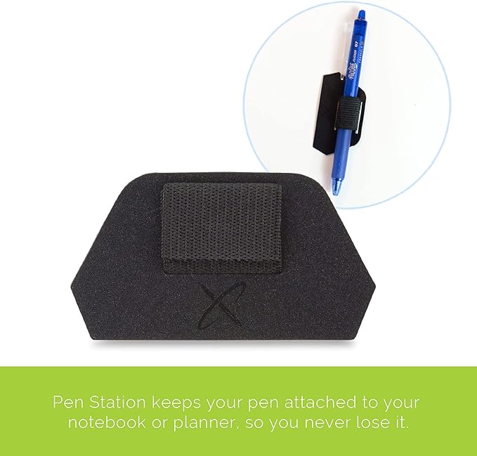 Rocketbook Smart Notebook Accessory Kit - 2 Black Capped FriXion Pens, 1 Spray Bottle, 1 Microfiber Cloth, and 1 Pen Station Scannable Notebook Accessories - Write, Scan, Erase, Reuse