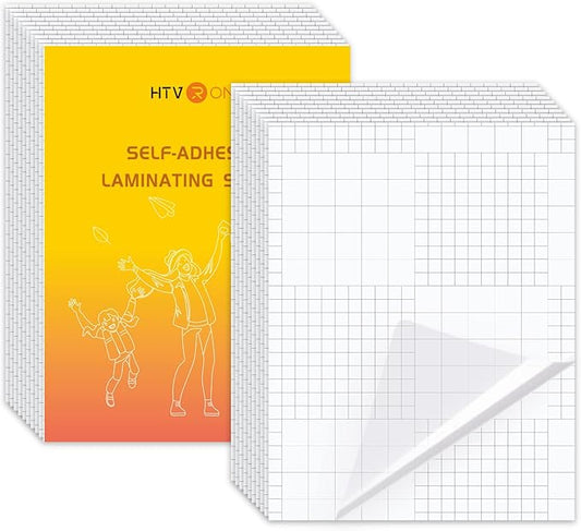 HTVRONT Self-Adhesive Laminating Sheets-20 Sheets 4 X 6 Inches Self Laminating Sheets, No Machine Needed Clear Laminating Sheets for Protecting and Preserving Documents, Photos, Menus,Stickers