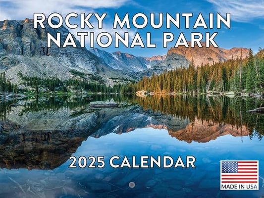Rocky Mountain National Park Wall Calendar 2025 Monthly Wall Calender Colorado Nature 12 Month | American Made In The USA
